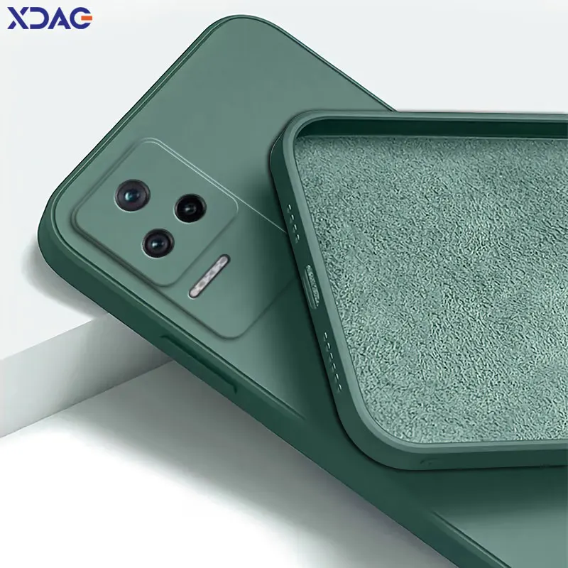 Original Square Liquid Silicone Soft Camera Protective Cute Phone Case