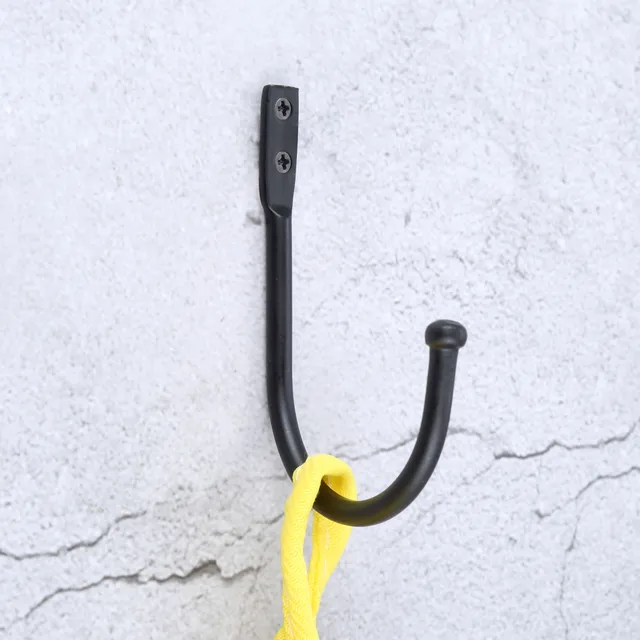 1/2 -Sets Fekete Horog Fal/Ajtó Fogas Fém Vintage Konyha Fürdőszoba Kabát/Törülköző/Kulccsal/Kalap/Ruhákkal, Csavar 79*53 Mm -Es Dekoráció Egyszerű Stílus