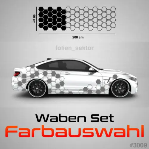 

Honeycomb Sticker Set Hexagon Honeycomb Car Side Sticker Film Decor Camouflage