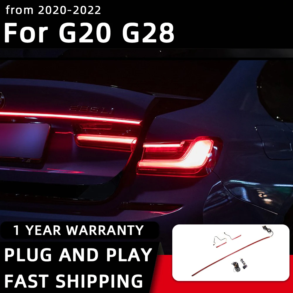 BMW G20 クリアLEDシーケンシャルテールライト USテールライト BMW 3シリーズG20 19 20 21順次信号レッドレンズ