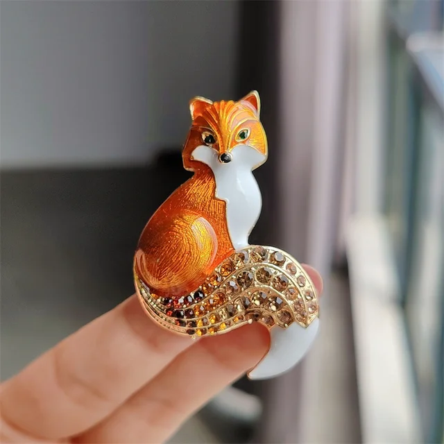 Spilla Con Orso Di Cristallo E Strass - Gioiello Alla Moda Per Donne E Regali (Oro, Animali)