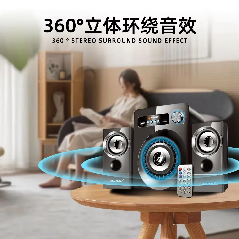 Desktop Multifunction Bluetooth5.1 Computer Speaker 360 Surround Sound Effect USB Wired Subwoofer Combined Audio Set With Remote bluetooth speaker computer speakers