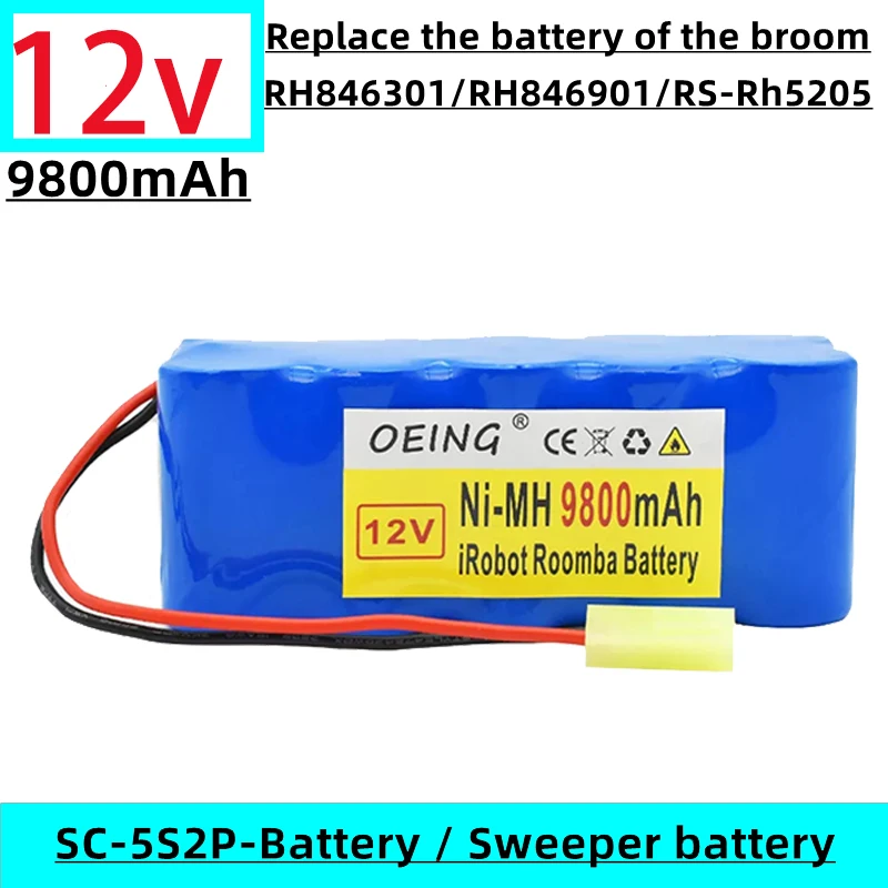 

12V Vacuum Cleaner Cleaning Robot Replacement Battery, 9800mAh, SC Battery Combination, Applicable To RH5488 RH846301, Etc