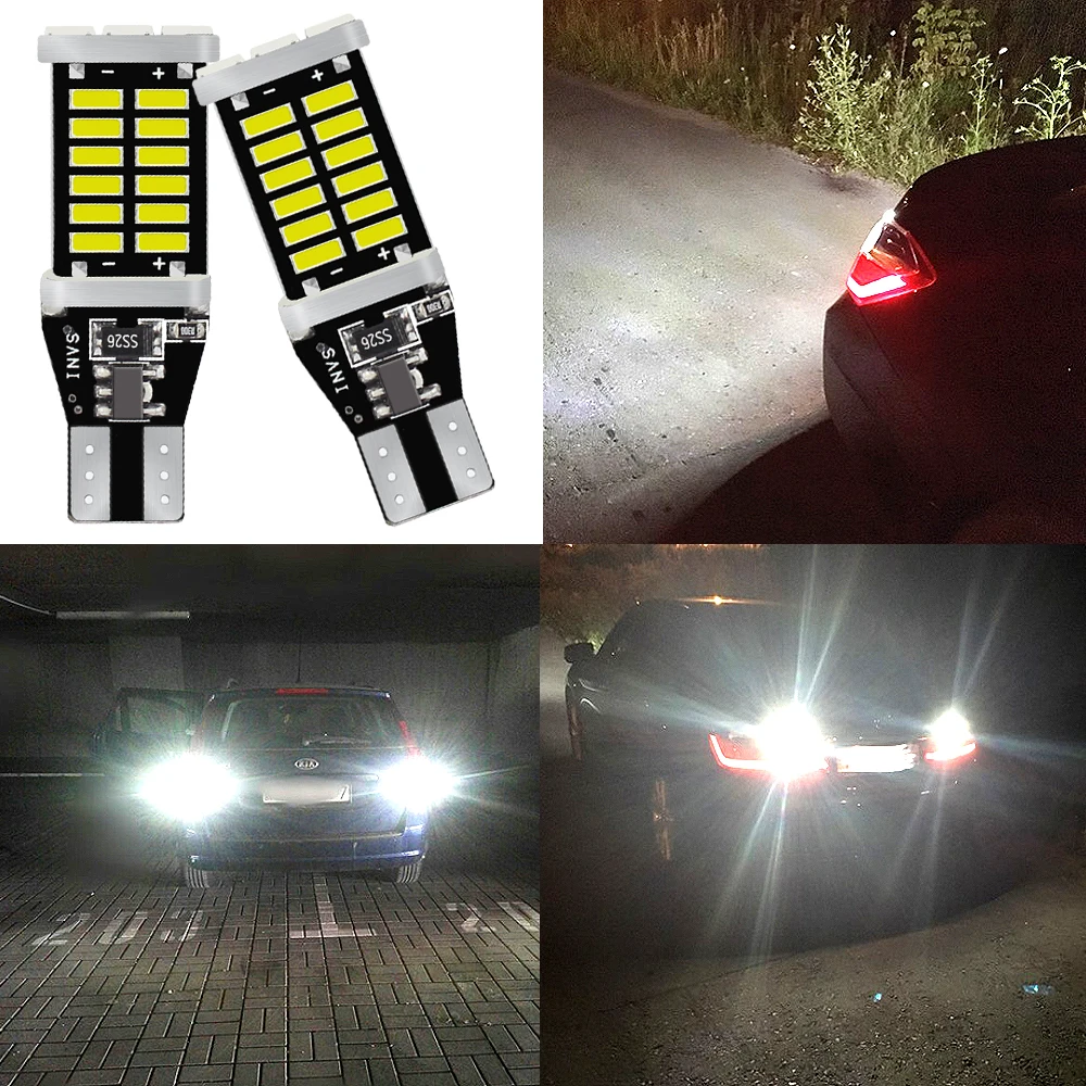 슈퍼 브라이트 LED 전구 백업 주차 조명, 후진 램프 브레이크, 2835 칩 테일 자동 방향 지시등, T15, 15, 21, 24SMD, 1, 2, 10 개
