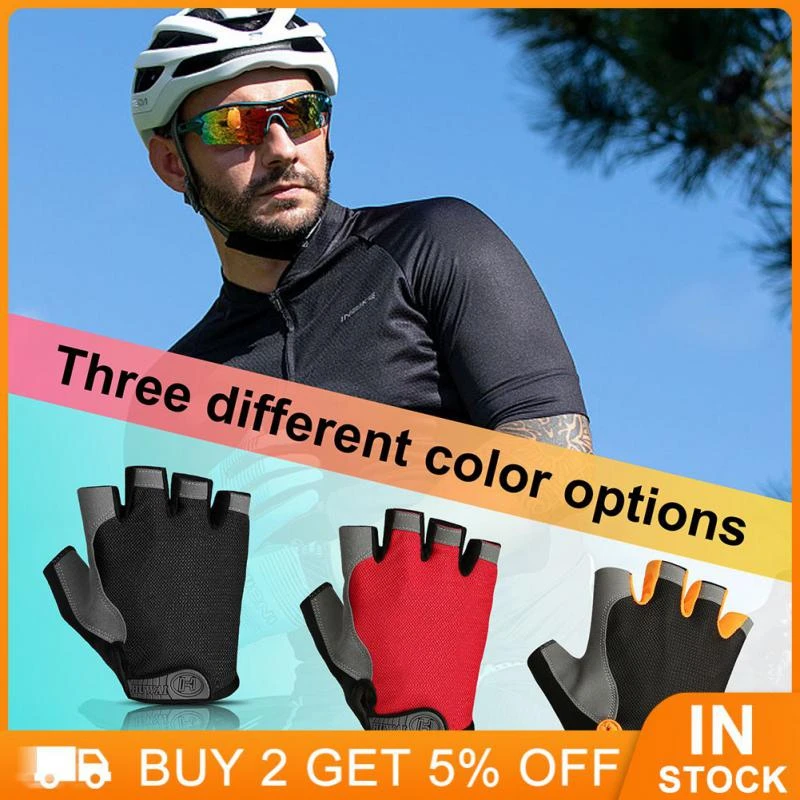 Half finger Gloves Fingerless Breathable Men Fishing Gloves Sweat