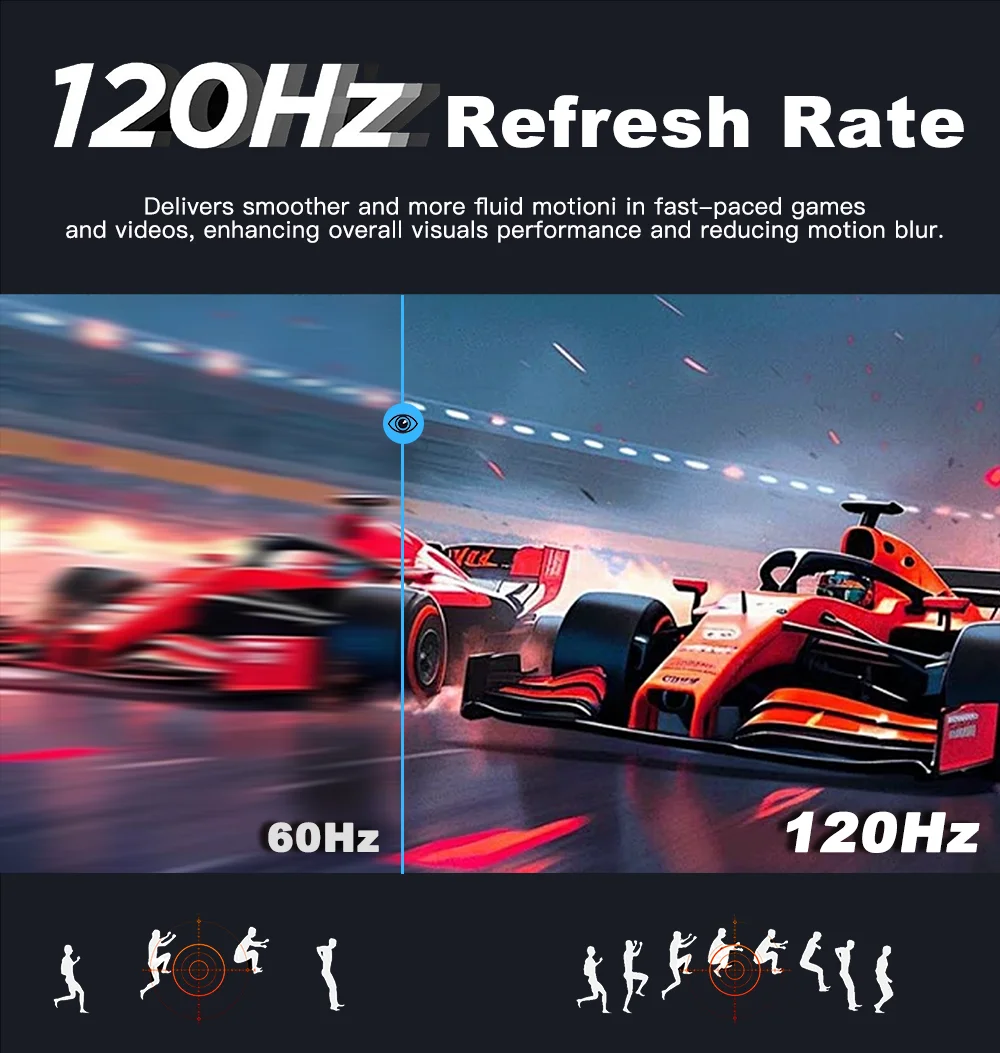 LESOWN ޴ ġũ 120Hz , 18.5 ġ, 1080p USB-C, Ʈ ̵ VESA Ʈ ǻ ӿ  ÷, PS5 