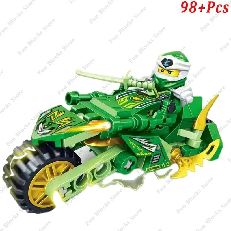 thumbnail image 1 of Nuevo Ninja Legacy Kai Jay Zane Lloyd Motor Moto Bloques de construcción Ladrillos Mech Robot Modelo de película clásica Juguetes para niños Regalos, 1 of 5