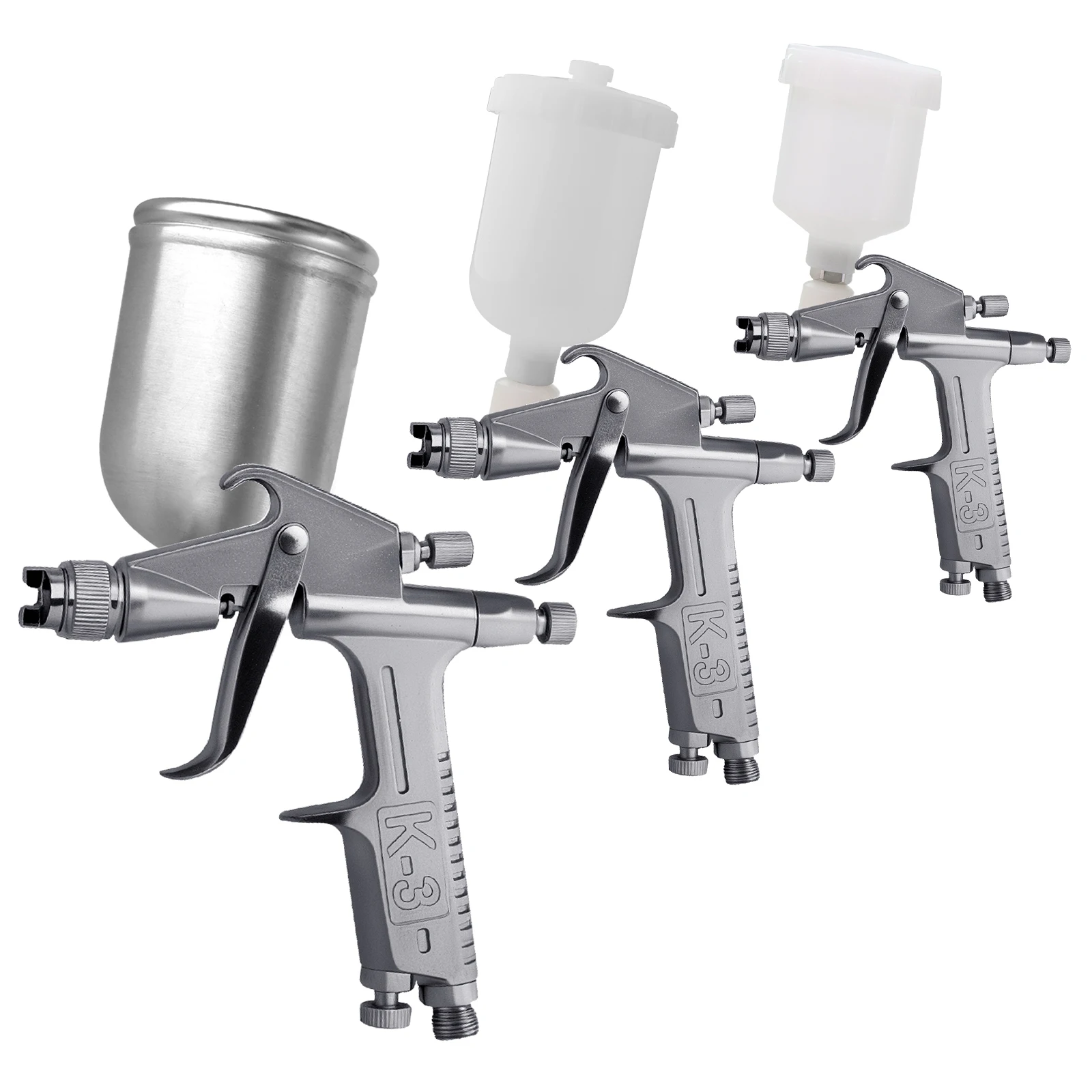 K-3 Upgrade Small Air Spray Paint Gun 0.5mm Atomizing Nozzle Air Sprayer Alloy Leather Wall Painting Tools