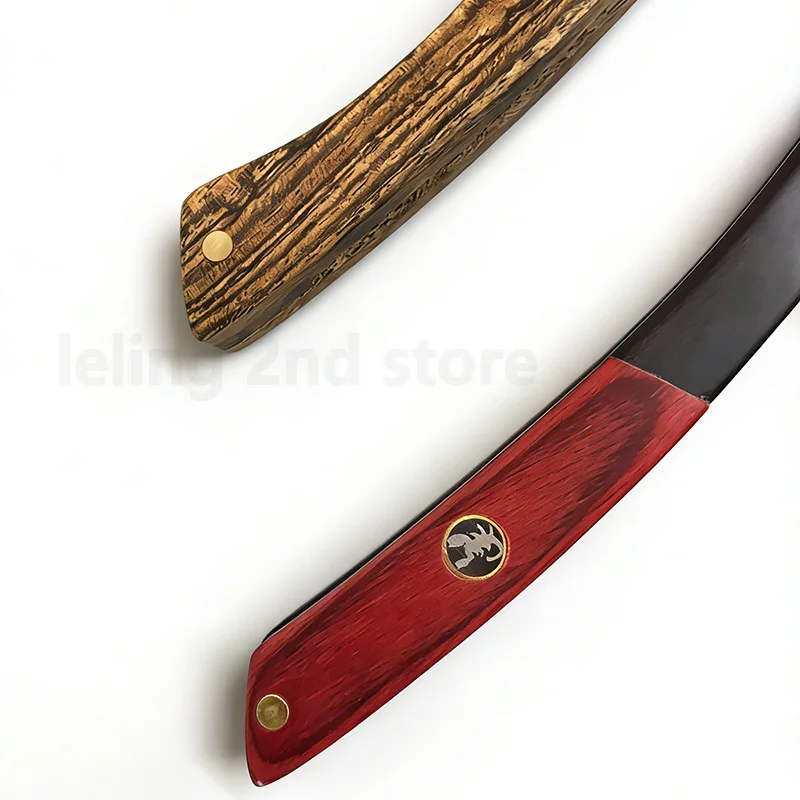 Barbier-Rasiermesser für Männer mit Naturholzgriff, Passend für Doppelklingen, Professionelle und Gründliche Rasur mit Klingen – Detail 8