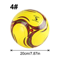 1PC A Size 3,4,5 Cyclone Football, Soft Inflatable Yellow Soccer Ball, Suitable for Training and Match Play - Red NO.4