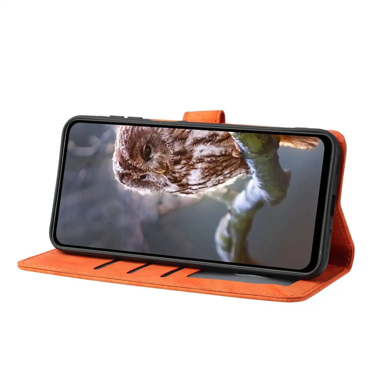 Butterfly Design Leather Wallet Flip Phone Case