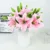 5Pcs 38cm White Lily Artificial Flowers Party Wedding Bridal Bouquet Fake Plant for Living Room Home Garen Decoration Real Touch 7