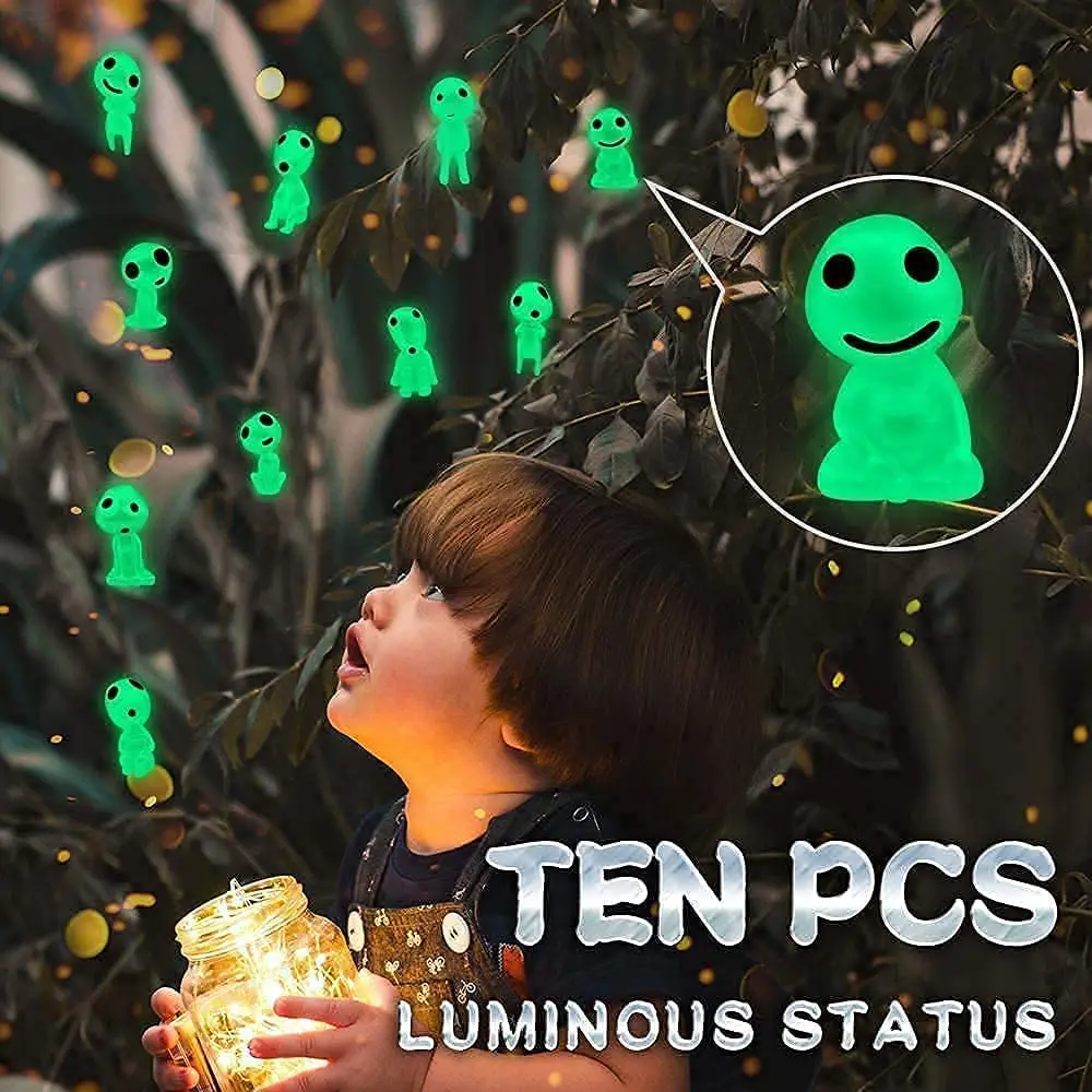 10/20PCS LuminousTree 엘프 Spirit Mononoke 마이크로 풍경 그림 장식 빛나는 미니어처 원예 형광 장식
