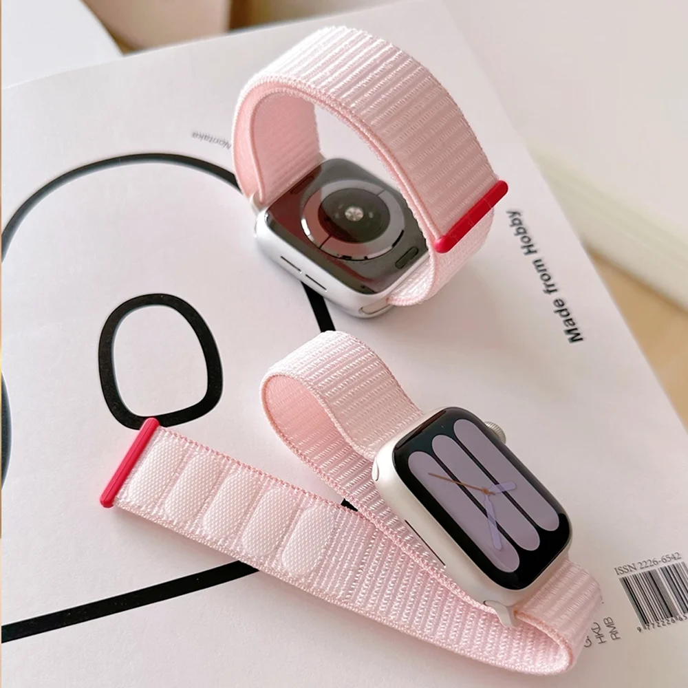 Nylon-Schlaufenarmband für Apple Watch Armbänder 44mm 40mm 41mm 45mm 42mm 46mm 49mm Armband Correa iWatch Series 11 10 SE3 9 8 7 Ultra3 2 – Detail 9