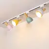 15W Simple Modern LED Track Light Nordic Wooden Ceiling Track System Spotlight for Living Room Background Wall Bedroom Kids Room 1