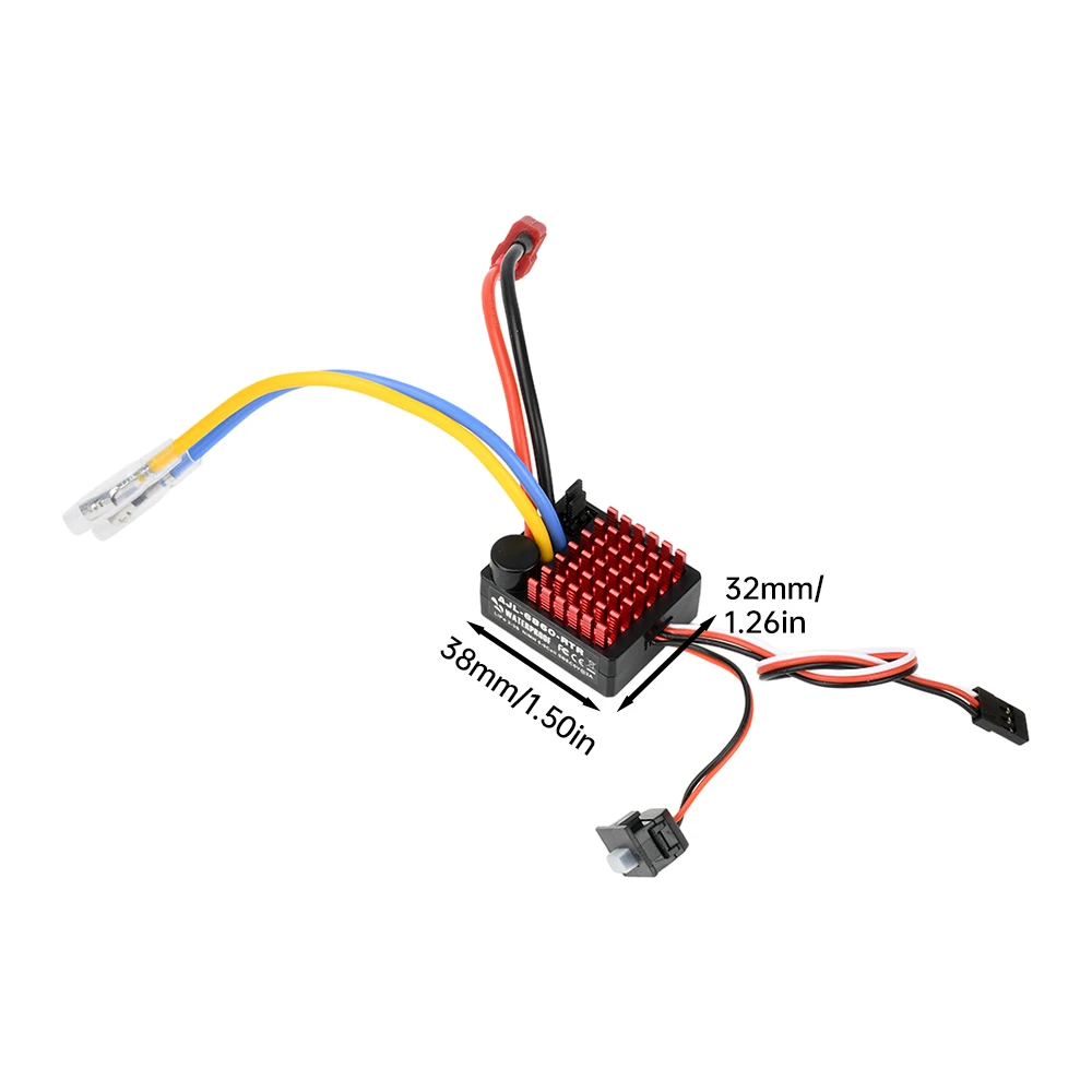 ESC 60A Brushless pour RC 1/10, Compatible SCX10 TRX4, Contrôleur Moteur