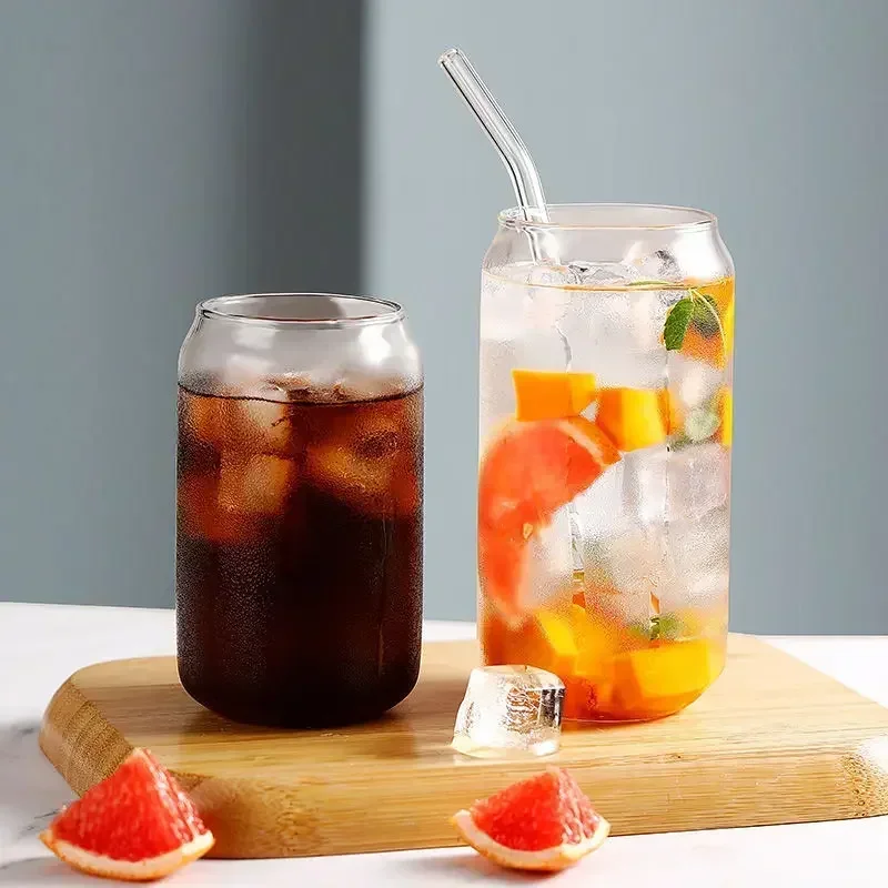 Elegant Glass Tumbler with Reusable Straw – Versatile Drinkware