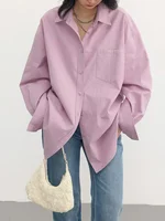 CHIC VEN – chemise coréenne à manches longues pour femme, ample, à la mode, manteau de bureau, vêtements de printemps et d'automne, 2025 6