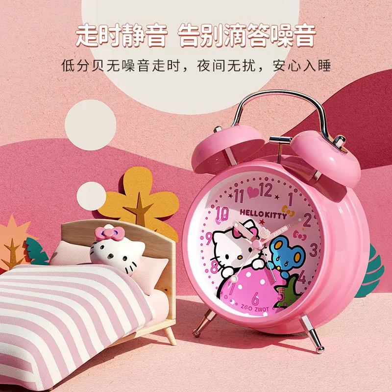 Reloj despertador de cabeza de silicona de Hello Kitty Original, luz  nocturna creativa de dibujos animados, temporizador de cabecera para  dormitorio de estudiantes, regalo para niñas