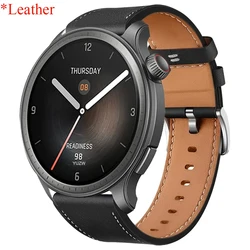 Elegant Soft Leather Strap - Premium Business Wristband in Multiple Sizes - 22mm Watchband (Black)