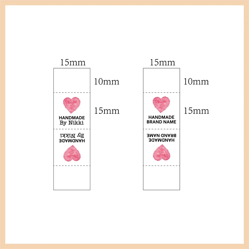 Clothing Labels Twill Labels Garment Labels Sewing Labels 15x50mm Twill fold Labels for clothes Personalizada brand name sewing accessories sewing machine labels