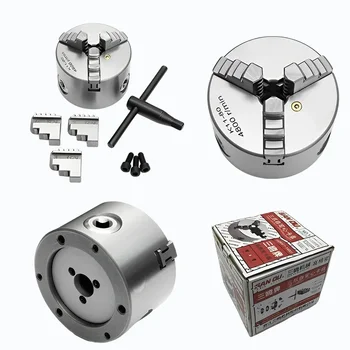 Lathe Chuck 3 Jaws claw Manual Metal Scroll Chuck for Drilling Milling Machine Front loading/back loading 1
