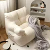 Cute Small Sofa Chair Children's Sofa Baby Reading Lazy Sofa Cotton Removable and Washable and Linen Lamb's Wool Fabric 2