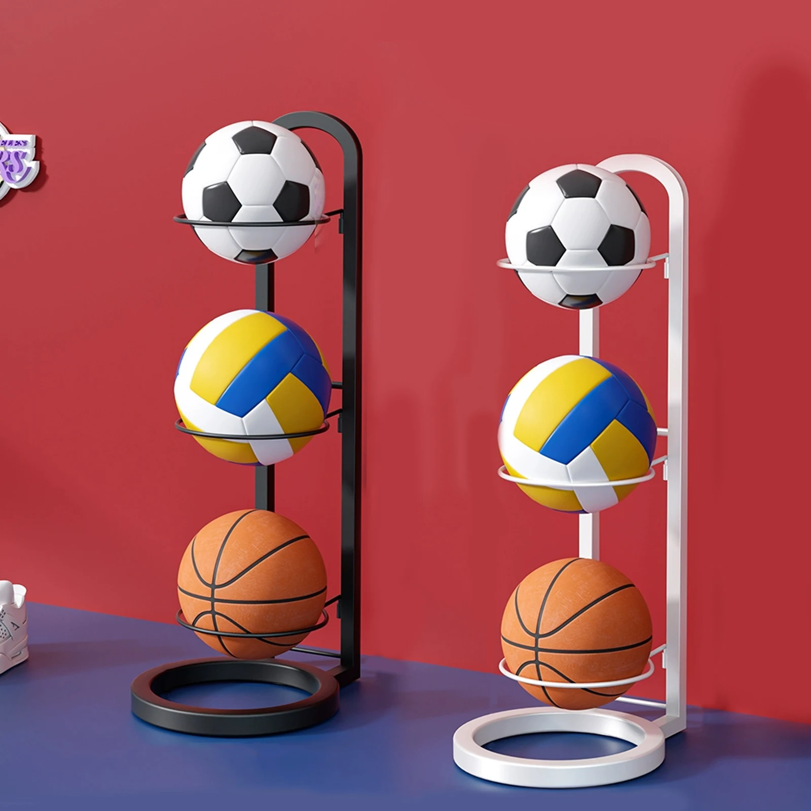 Indoor Children Basketball Storage Rack Home Put Ball Football Storage Basket Placed Rack Volleyball Stand Holder Space