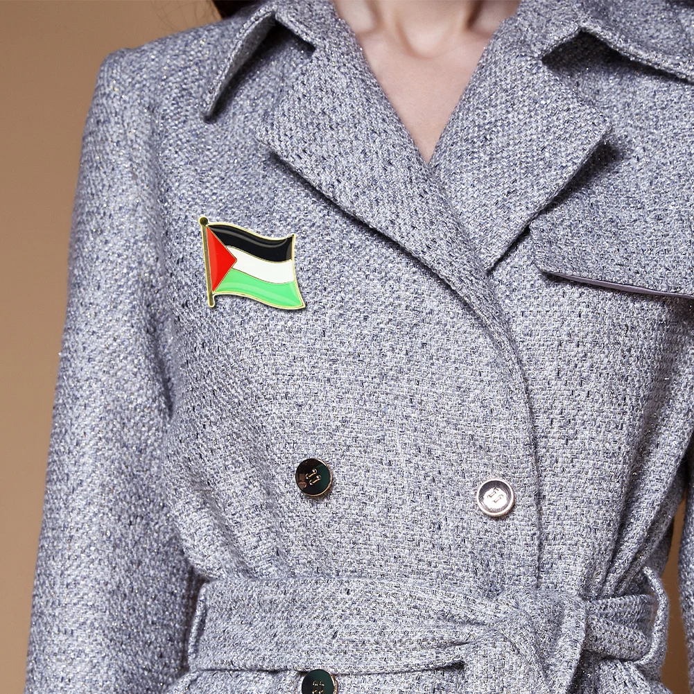 5-20pcs Palestine Flag Pin Lapel Badge Palestine National Day Palestine Flags Brooch Pins Badges Decorate for Clothes Backpack