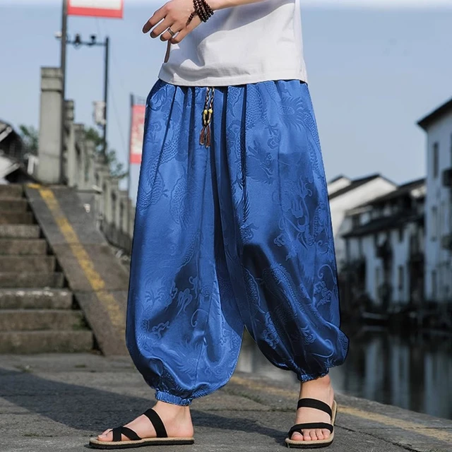 Summer Silk Hippie Gypsy Boho Baggy Pants Harem Pants for Men Women Yoga  Pants Aladdin Trousers - AliExpress