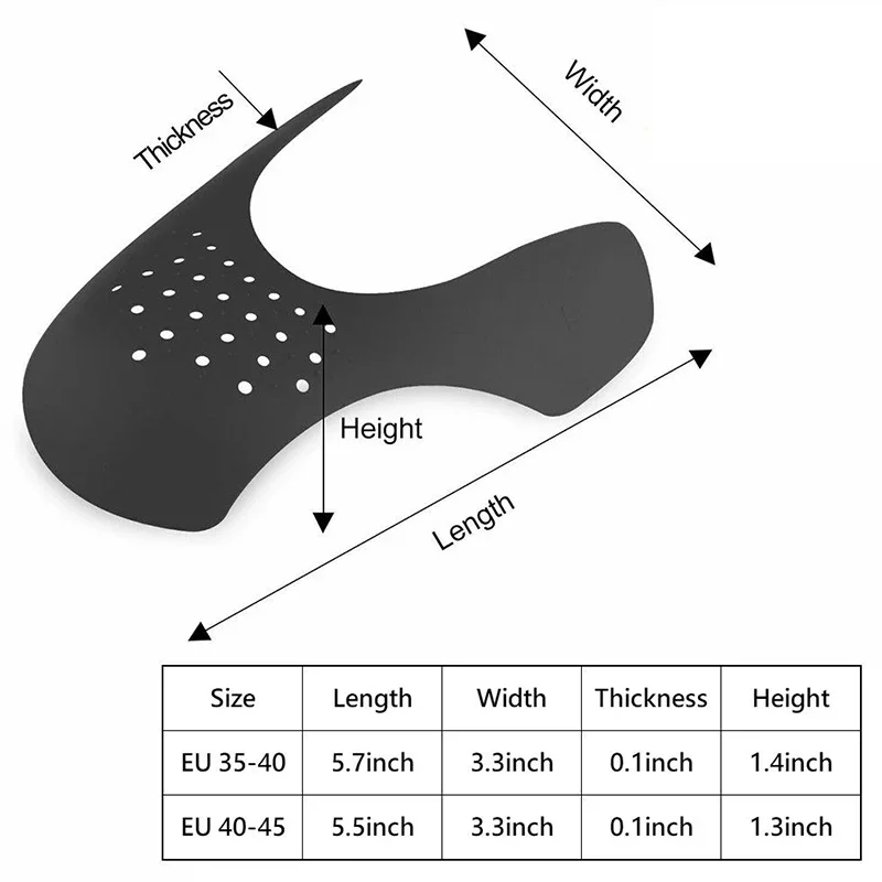 1pair Toe Caps Anti Crease Protector Universal Shoes Care Accessories Toe Top Stretcher Expander Shaper Support Pads 35-46 Sizes
