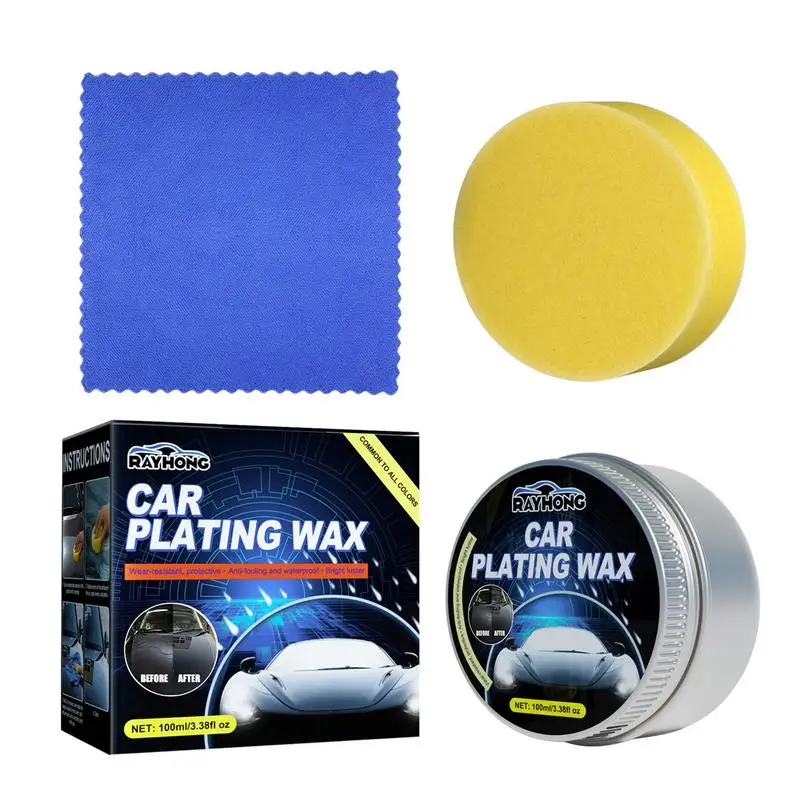 

100ML Car Wax Crystal Plating Set Coating Wax Auto Wax Paste Car Wax Polishing Paste Wax Cleaner With Sponge And Towel