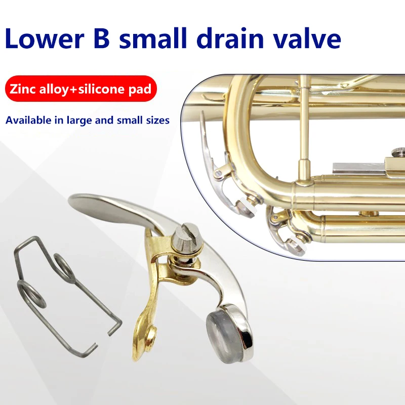 Metal Discharge Valves Key Portable Wear Resistant Water Key Spit Valve Spring For Trumpet Brass Instrument Replace Repair Parts