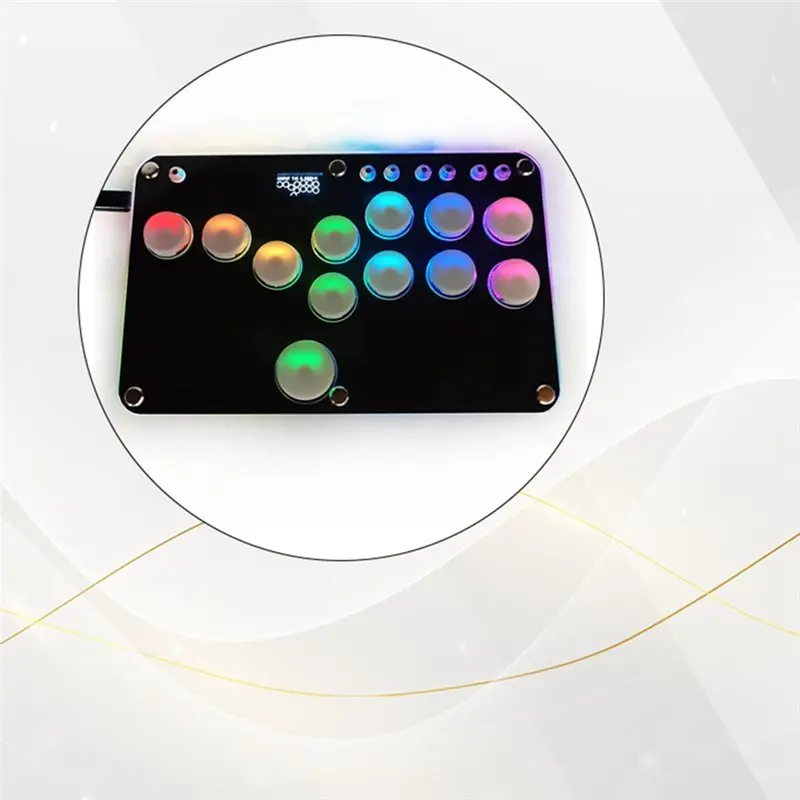 풀 스틱리스 아케이드 스틱 컨트롤러 RGB 버튼형 히트박스 파이트스틱 (Kailh 핫스왑 지원, PS4/PS5용)