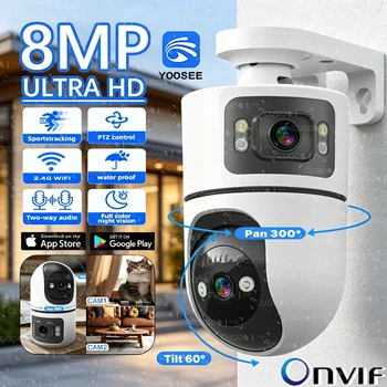 YOOSEE 8MP Indoor Smart WiFi Camera Dual Lens IP Camera Color Night Vision Two-Way Audio Security CCTV Surveillance Baby Monitor 1