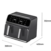 OEM High Quality kitchen Electric Hot Air fryer Oven Oiless Cooker Machine double air fryer with dual basket 4