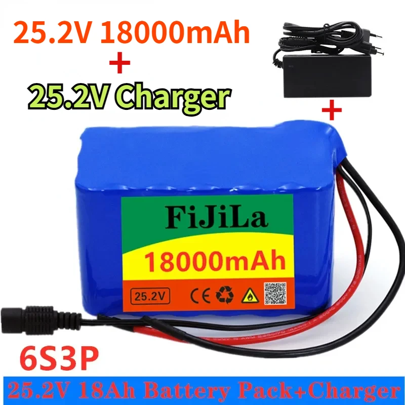 

24V 18.0Ah 6s3p 18650 Battery Lithium Battery 25.2V 18000mAh Electric Bicycle Moped /Electric/Li ion Battery Pack with charger