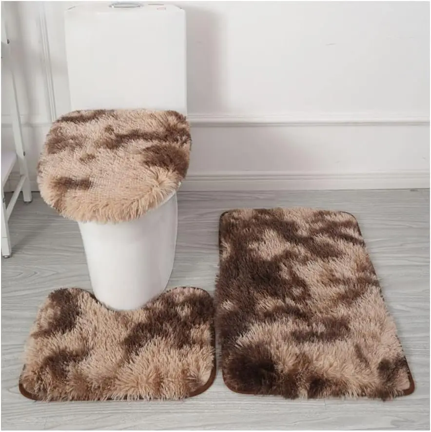 Description Picture 4 of itemVIKAMA 3PCS Thick Toilet Seat Cover Set - Plush Fur Toilet Seat Pad - Winter Anti-Slip Soft Carpet Home Decor