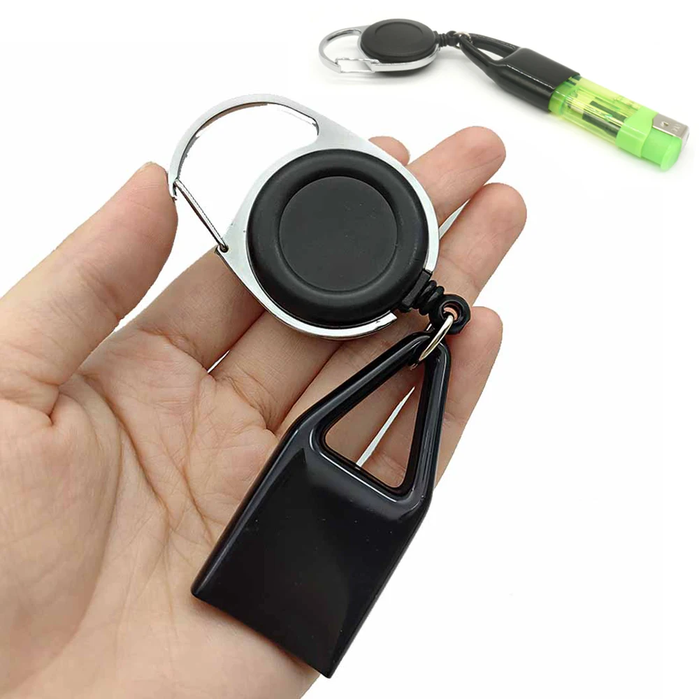 10 pçs suporte de isqueiro personalizado com chaveiro retrátil silicone isqueiro capa protetora fumaça fumar acessórios