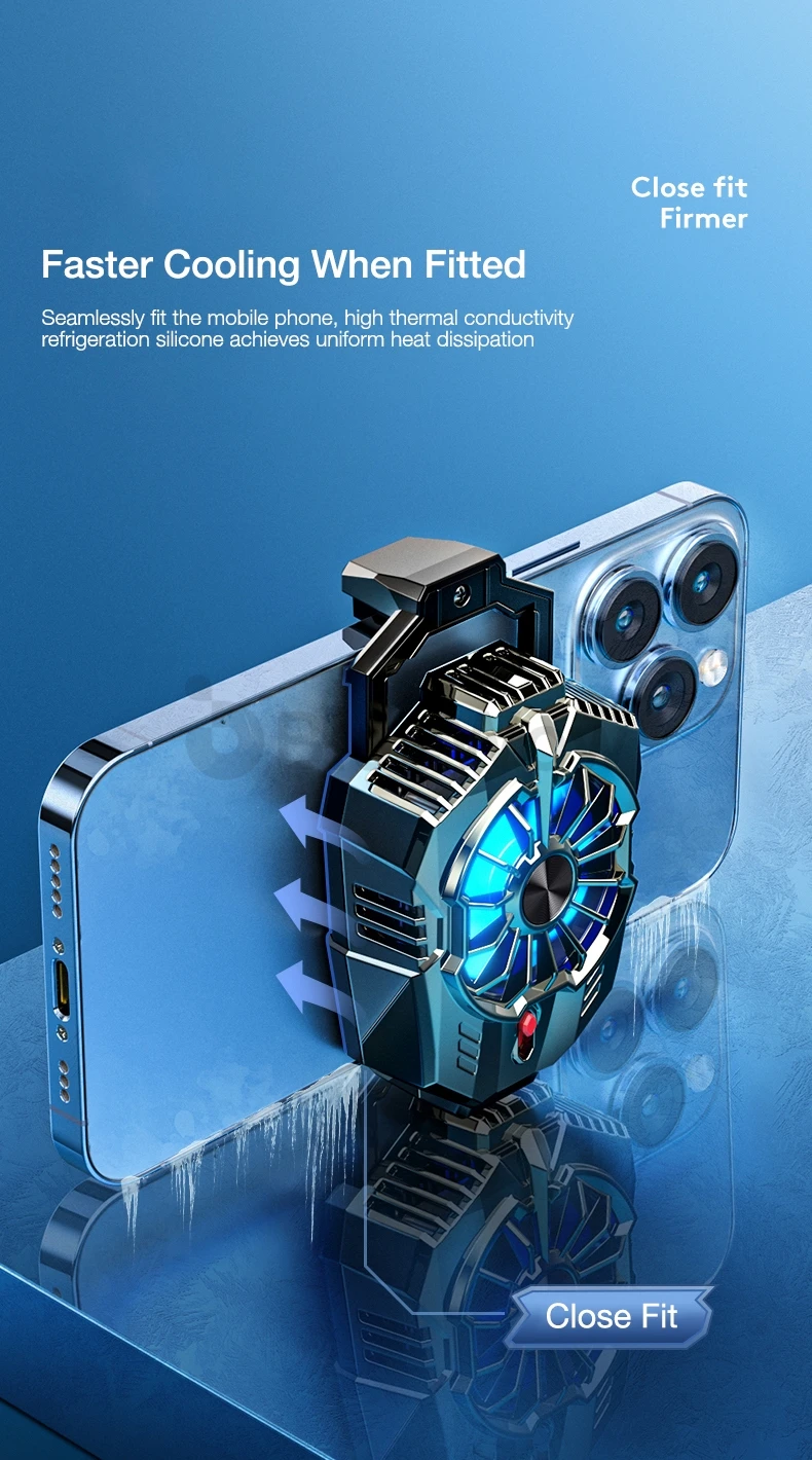 BlueWow X20 Mobile Phone Cooler Gaming Radiator description image 5