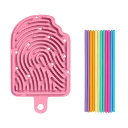 Colorful Silicone Sensory Activity Board for Kids, Double - Sided Busy Board for Fine Motor Skill Development & Interactive Play (Cherry blossom pink)