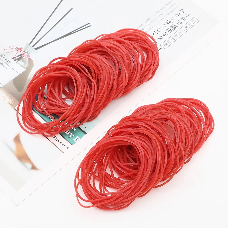 Versatile Red Elastic Bands for School and Office Use