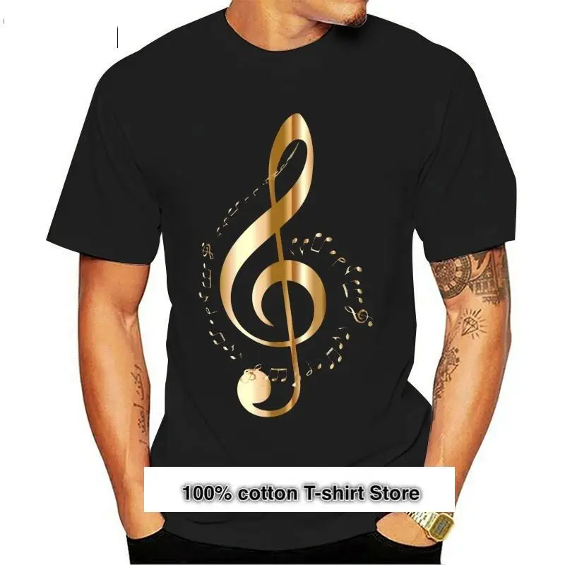 New Camiseta De Hip Hop Para Hombre, Camisa Con Estampado De Agudos, Notas Musicales, Punk Rock, Negra, Popolare, De Verano