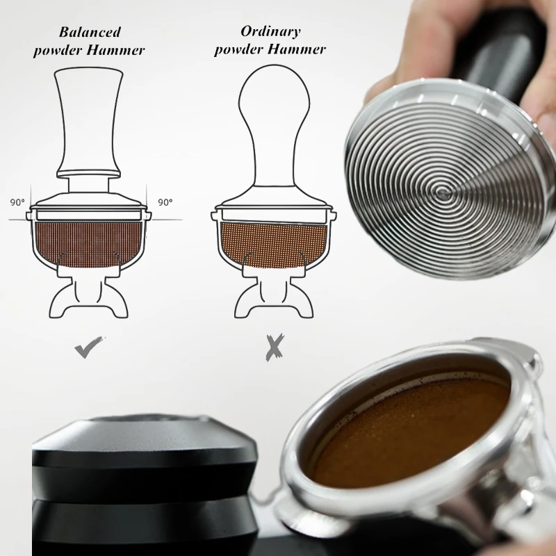 Pressa Per Caffè In Acciaio Inox - 51 Mm Per Espresso, Manometro Per Macchina - 2