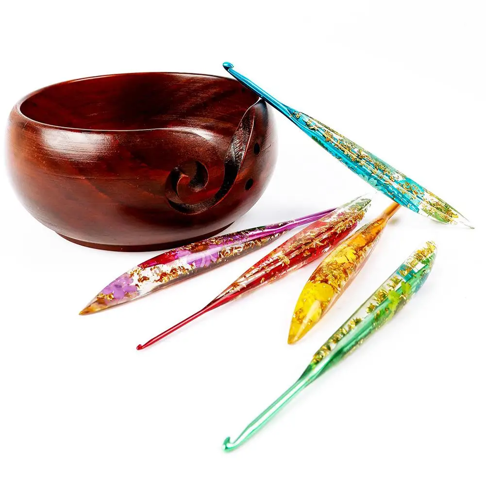 1pcs New Drip Glue Crochet Hook 2.0-6.0mm Aluminum Crochet Needles Ergonomic Knitting Crochet Set DIY Yarns Weave Needles