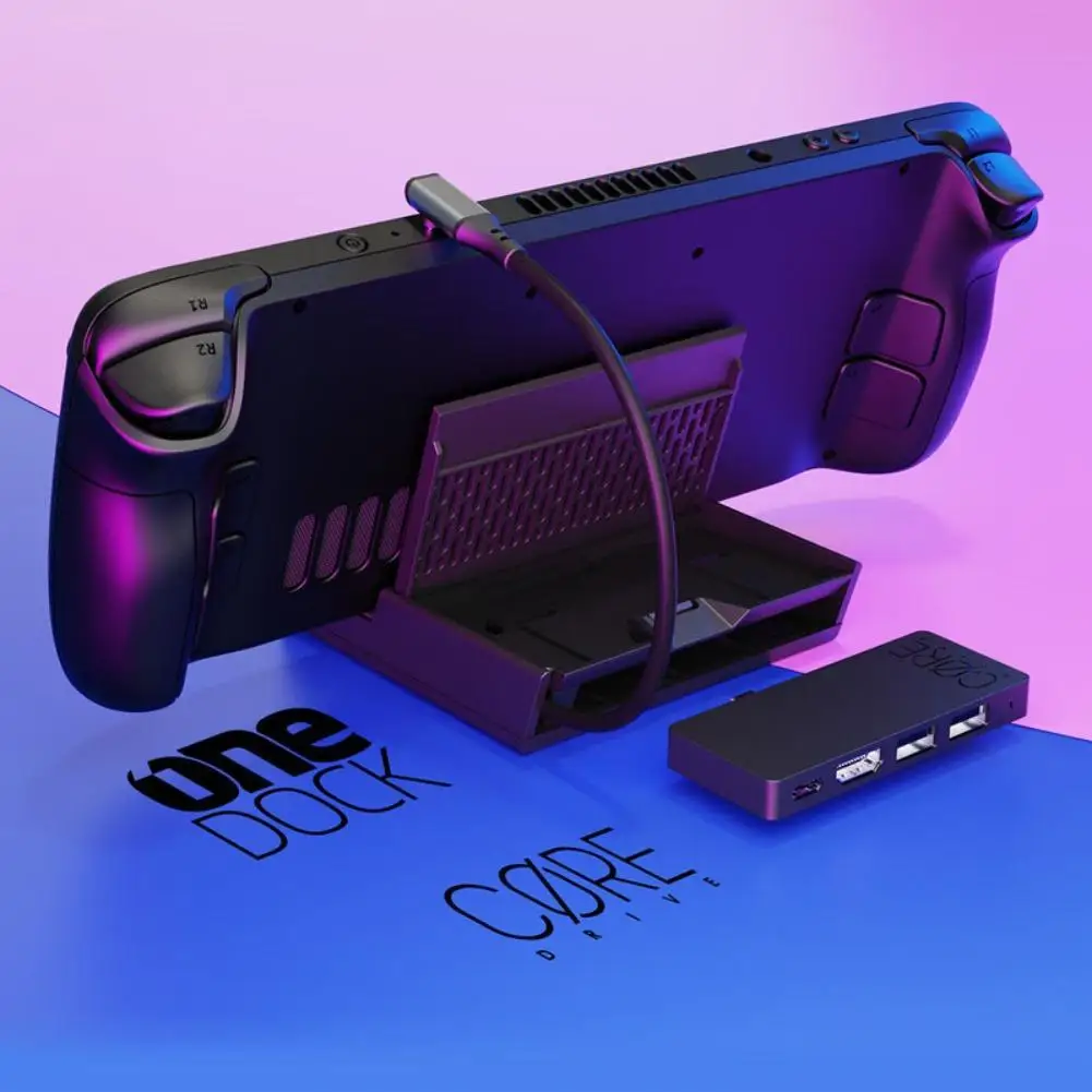 XBOX X Ally/Skull & Co.용 분리형 USB C 허브 확장 어댑터가 포함된 휴대용 콘솔 도킹 스테이션 스탠드 스팀 덱/ROG