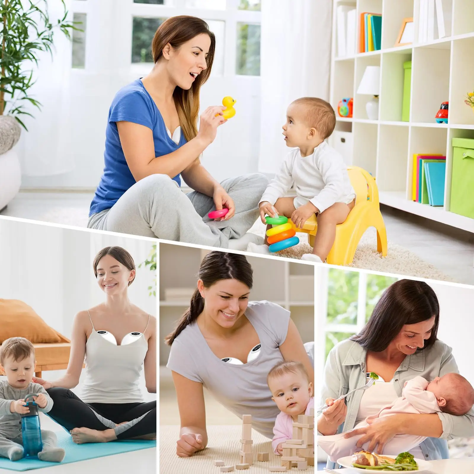 Wearable Breast Pump Super Silent Hands Free Electric Breast Pump Comfort Milk Collector for Breastfeeding With milk storage bag 3