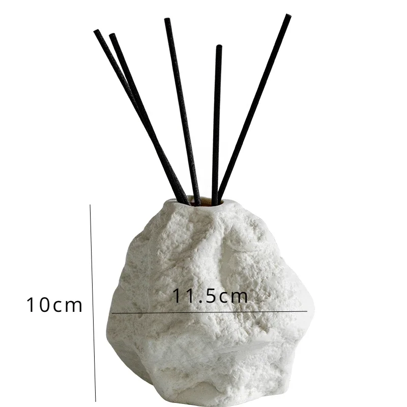 Aromatherapy Bottle ，Nordic Style Creative Rock Empty Bottle， Living Room Room Decoration Toilet Ceramic No Fire Aroma Diffuser