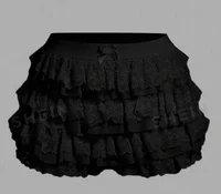 Women's Sweet Bow Lace Ruffles Shorts  Aesthetic 2000s Elastic Waist Short Pants Summer Shorts - Image 3