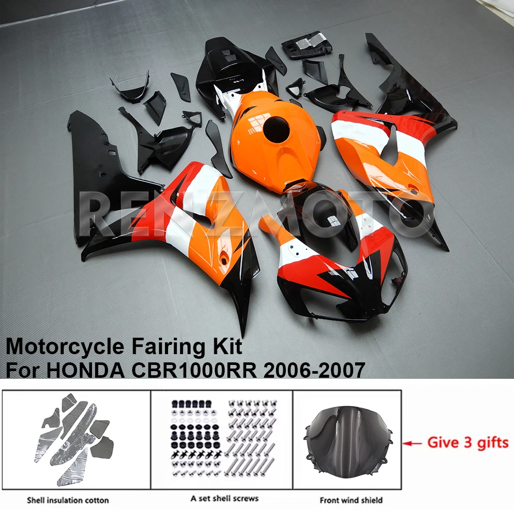 

Комплект кузова мотоцикла CBR 1000 RR для HONDA CBR1000RR 2006-2007, Высококачественная пластиковая защитная пластина, аксессуары, оболочка